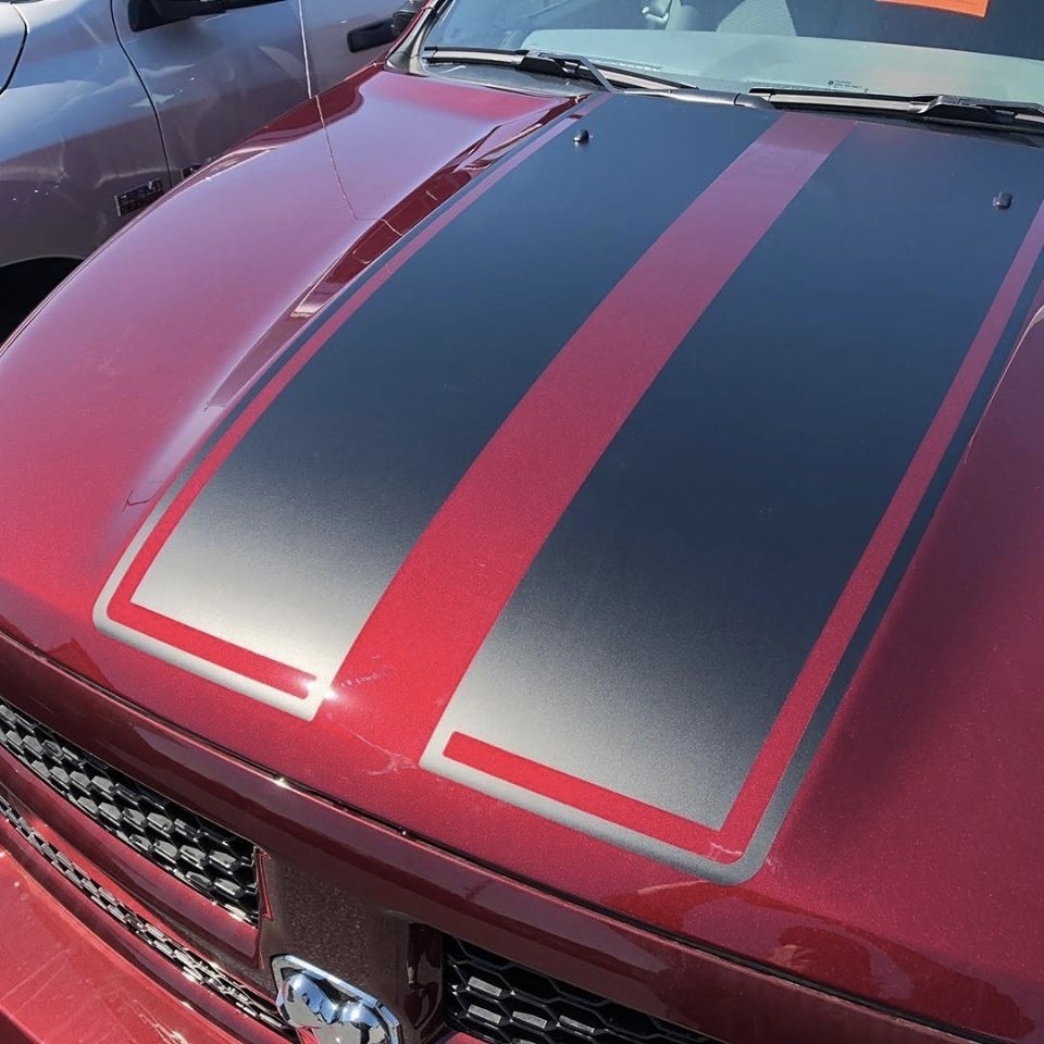 2009 - 2021 Ram (Classic) 1500 Standard Hood and Tailgate Rally Stripes