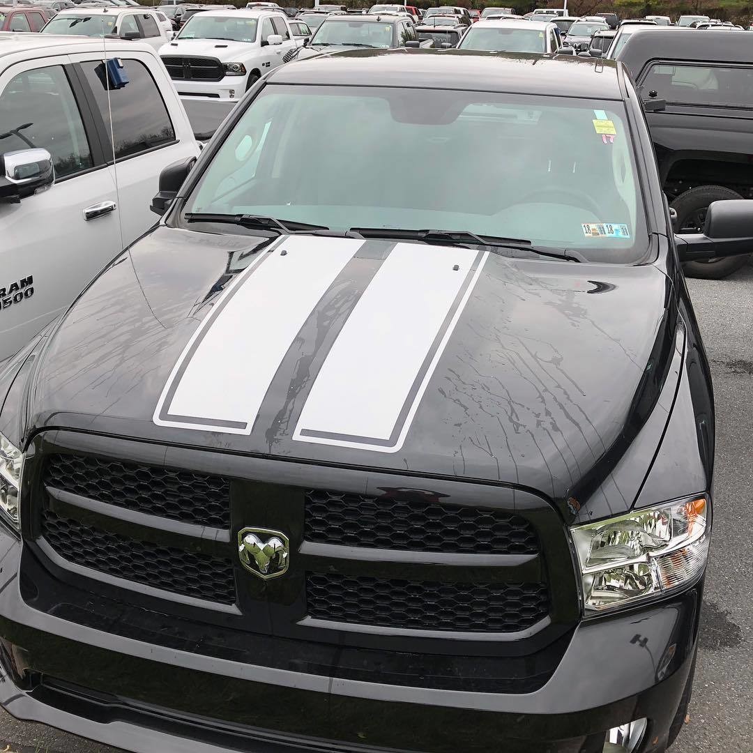 2009 - 2021 Ram (Classic) 1500 Standard Hood and Tailgate Rally Stripes