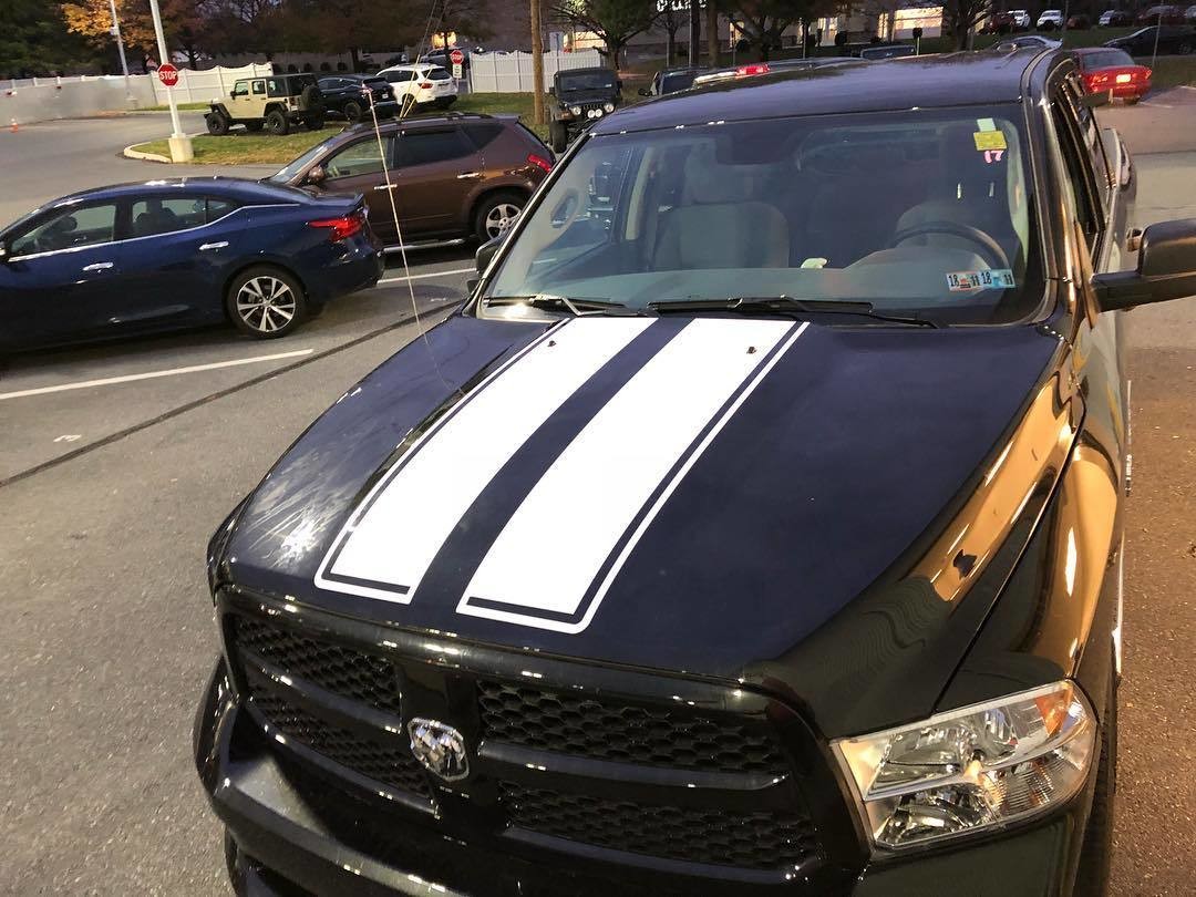 2009 - 2021 Ram (Classic) 1500 Standard Hood and Tailgate Rally Stripes