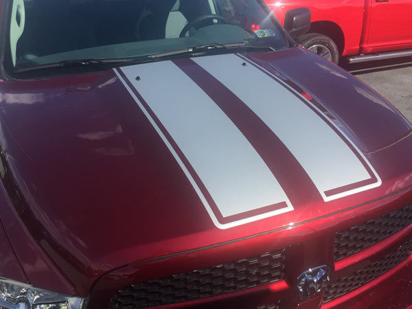 2009 - 2021 Ram (Classic) 1500 Standard Hood and Tailgate Rally Stripes