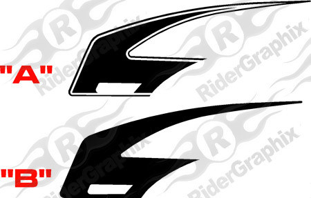 2010 - 2015 Camaro Mid Body Dagger Side Stripes