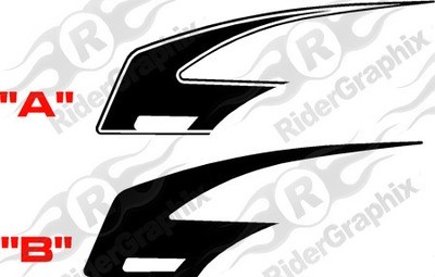 2010 - 2015 Camaro Mid Body Dagger Side Stripes