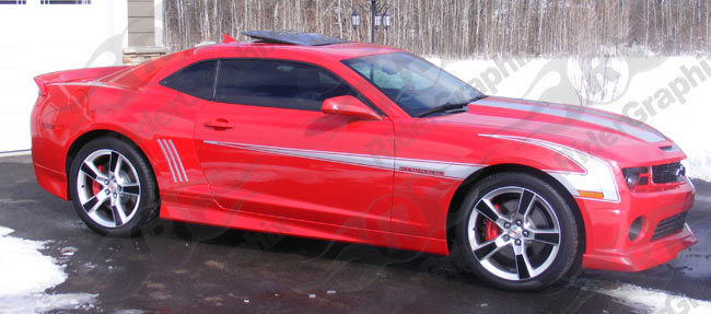 2010 - 2015 Camaro Mid Body Dagger Side Stripes