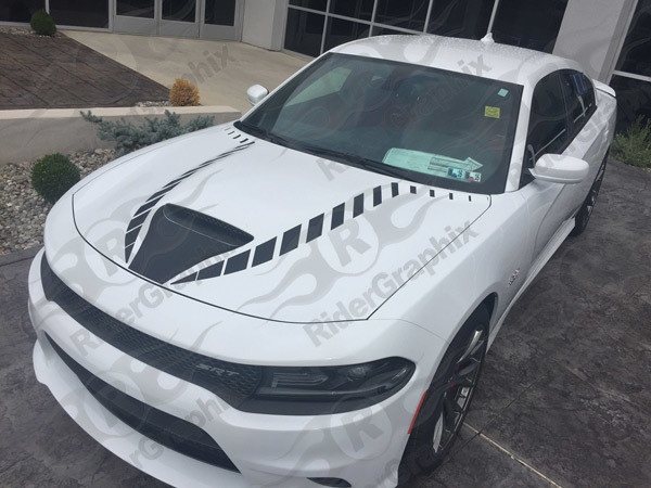 2015 - up Dodge Charger SRT Hellcat RT GT Scat Pack Hood Spear Graphics