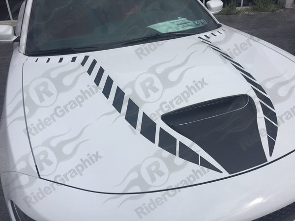 2015 - up Dodge Charger SRT Hellcat RT GT Scat Pack Hood Spear Graphics