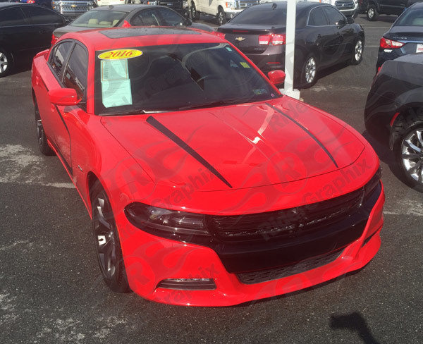 2015 - up Dodge Charger Hood Spear Graphics