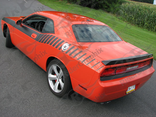 2008 - Up Dodge Challenger Full Body Length Upper Side Stripes