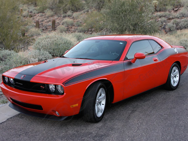 2008 - Up Dodge Challenger Full Body Length Upper Side Stripes