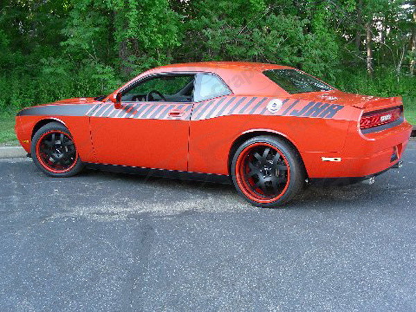 2008 - Up Dodge Challenger Full Body Length Upper Side Stripes
