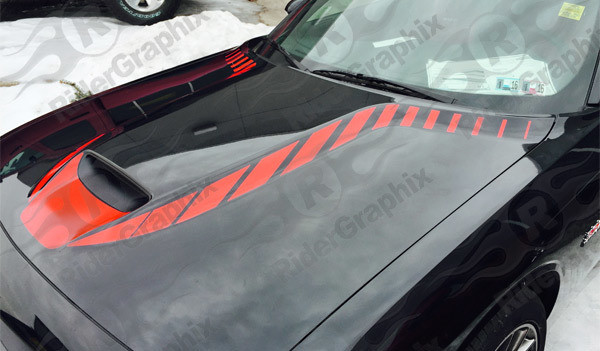 2015 - up Dodge Challenger SRT Hellcat RT GT Hood Spear Graphics
