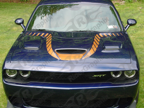 2015 - up Dodge Challenger SRT Hellcat RT GT Hood Spear Graphics