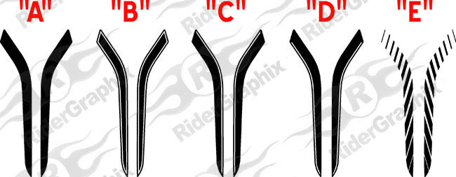 2015 - up Dodge Challenger Hood Spear Accent Stripe Vinyl Graphics
