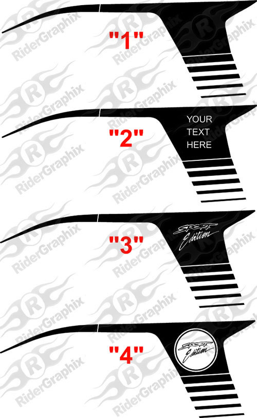 2008 - 2014 Dodge Avenger Super Bee Style Quarter Panel Stripe Kits