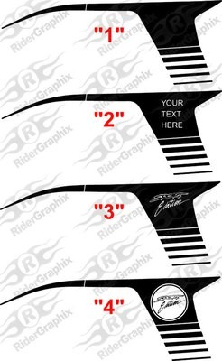 2008 - 2014 Dodge Avenger Super Bee Style Quarter Panel Stripe Kits
