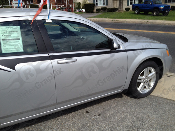2008 - 2014 Dodge Avenger Front Bodyline Stripe Kit