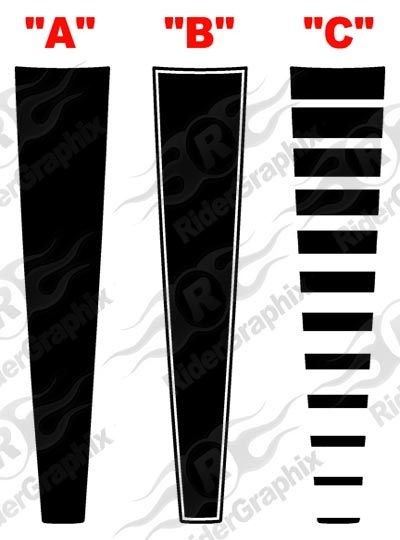 2008 - 2014 Dodge Avenger Center Hood Accent Stripe Kits