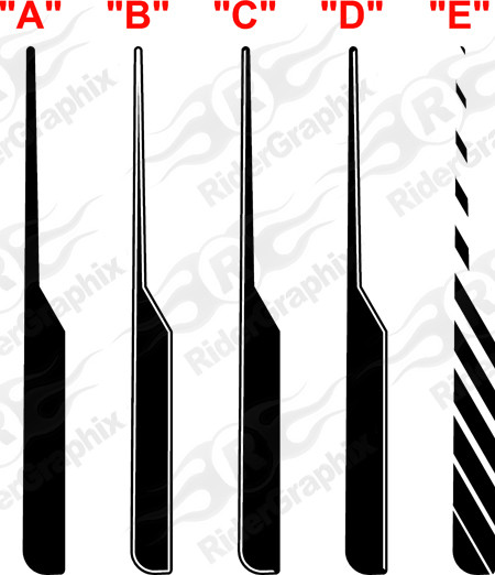 2015 - up Dodge Challenger Center Hood Spear Accent Stripe Vinyl Graphics