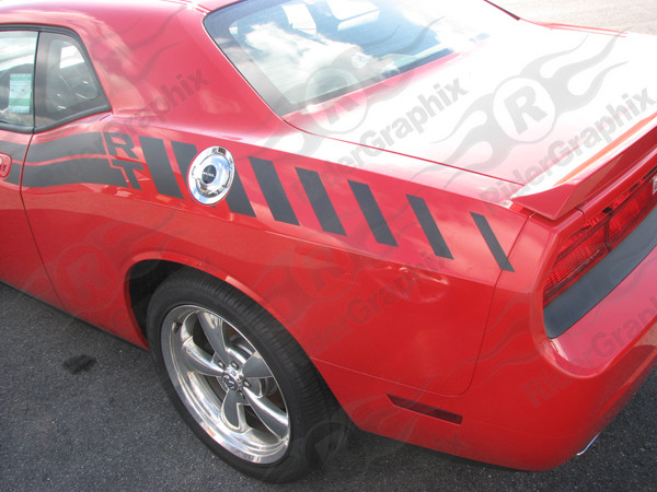2009 - 2014 Dodge Challenger RT Classic Factory Rear Stripe Extensions Only