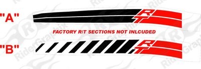 2009 - 2014 Dodge Challenger RT Classic Factory Rear Stripe Extensions Only