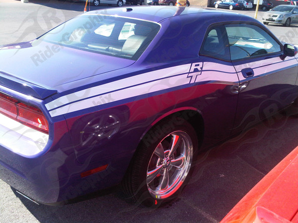 2009 - 2014 Dodge Challenger RT Classic Factory Rear Stripe Extensions Only