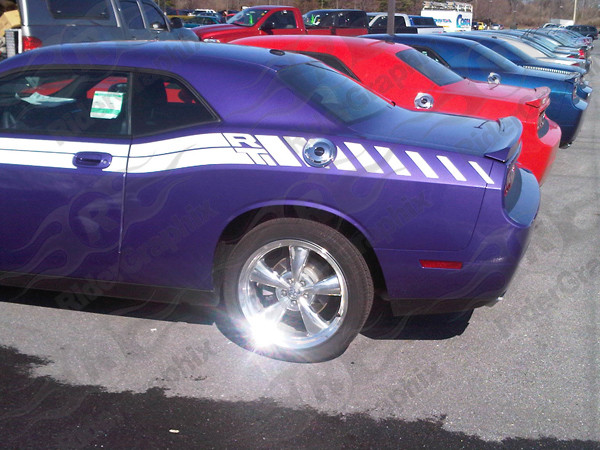 2009 - 2014 Dodge Challenger RT Classic Factory Rear Stripe Extensions Only