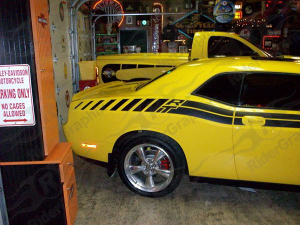 2009 - 2014 Dodge Challenger RT Classic Factory Rear Stripe Extensions Only