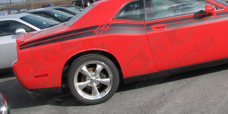 2009 - 2014 Dodge Challenger RT Classic Factory Rear Stripe Extensions Only