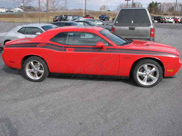 2009 - 2014 Dodge Challenger RT Classic Factory Rear Stripe Extensions Only
