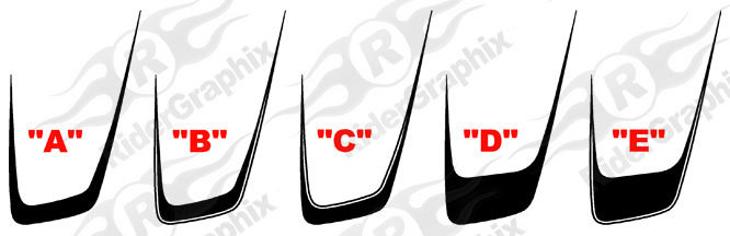 2011 -2014 Dodge Charger Hood Scallop Graphics