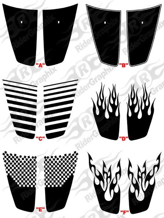 2011 -2014 Dodge Charger Hood Blackout Graphics