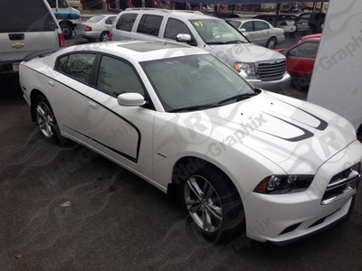 2011 -2014 Dodge Charger Extended Side Scallop Graphics