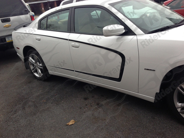 2011 -2014 Dodge Charger Extended Side Scallop Graphics