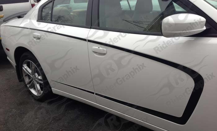 2011 -2014 Dodge Charger Extended Side Scallop Graphics