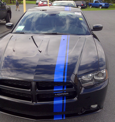 2006 - up Dodge Charger Offset Rally Stripe Kit