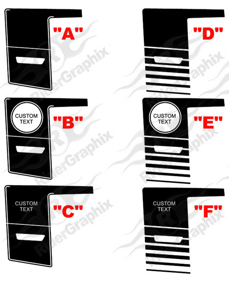 2011 - 2014 Dodge Charger Super Bee Style Quarter Panel Stripe Kit