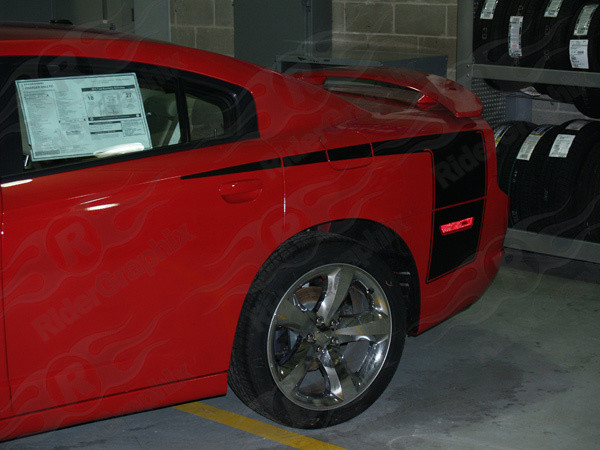 2011 - 2014 Dodge Charger Super Bee Style Quarter Panel Stripe Kit