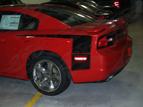 2011 - 2014 Dodge Charger Super Bee Style Quarter Panel Stripe Kit