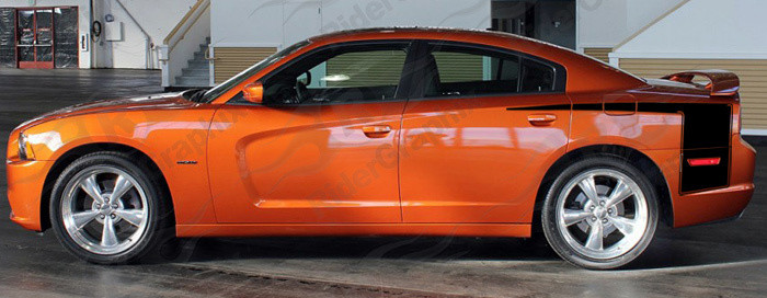 2011 - 2014 Dodge Charger Super Bee Style Quarter Panel Stripe Kit