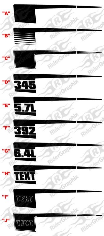 2011 - 2014 Dodge Charger Hockey Style Quarter Panel Stripe Kit