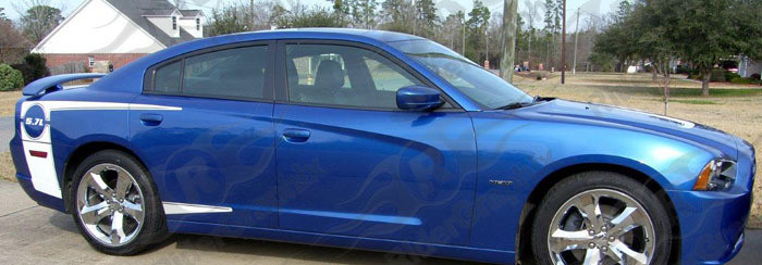 2011 - 2014 Dodge Charger 70 Super Bee Hockey Style Quarter Panel Stripe Kit