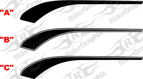 2016 - 2018 Camaro Side Retro Hockey Stripe Graphics