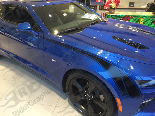 2016 - 2018 Camaro Side Retro Hockey Stripe Graphics
