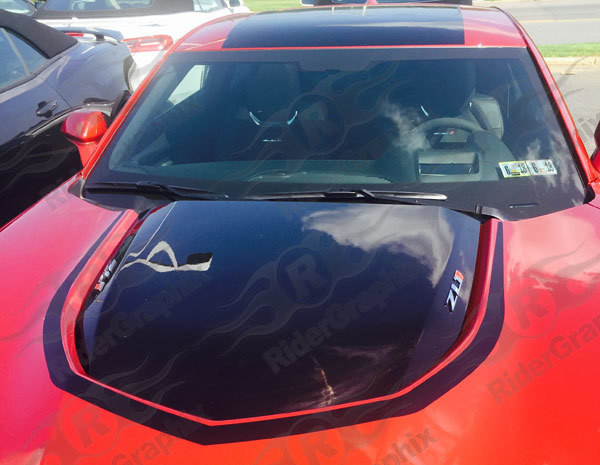 2017 - up Camaro ZL1 Hood Scoop Accent Stripe