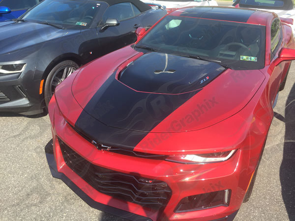 2017 - up Camaro ZL1 Wide Center Hood Scoop Accent Stripe