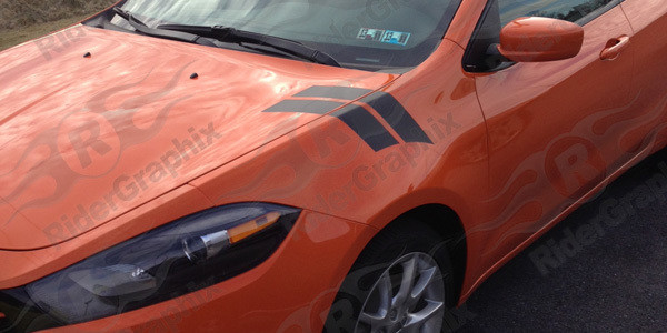 2013 - 2016 Dodge Dart Hood to Fender Hash Stripe kit