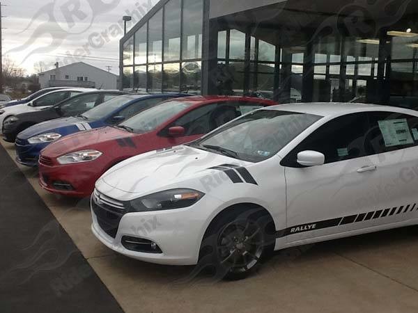 2013 - 2016 Dodge Dart Hood to Fender Hash Stripe kit