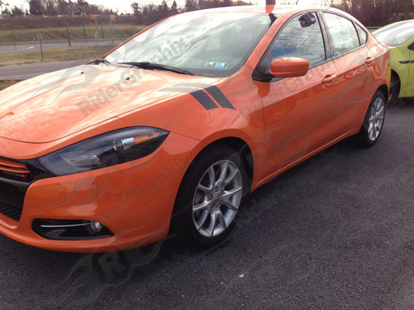 2013 - 2016 Dodge Dart Hood to Fender Hash Stripe kit