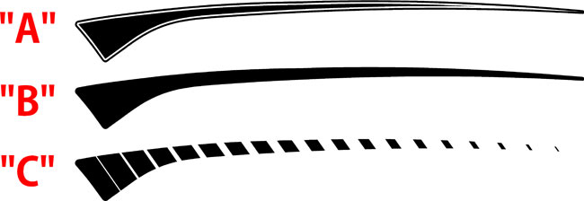 2009 - 2021 (Classic) Ram Retro Front Fender Hockey Stripes