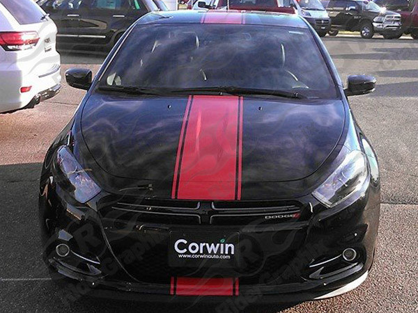 2013 - 2016 Dodge Dart Wide Center Rally Stripe Kit
