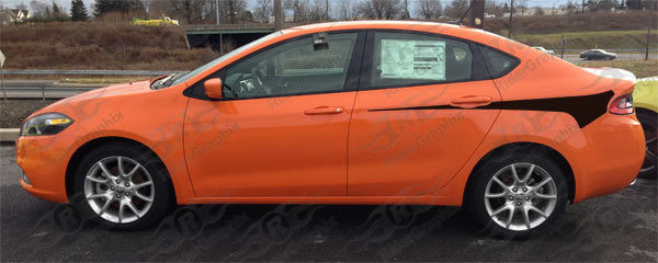 2013 - 2016 Dodge Dart Rear Hockey Style Stripe Kit